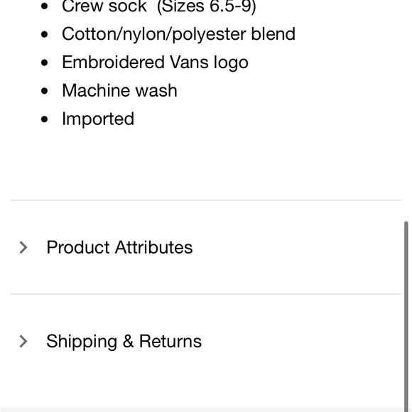 VANS MEN’S CHECKERBOARD CREW W/JAQUARD ART & VANS EMBROIDERED LOGO NWT - Picture 5 of 6